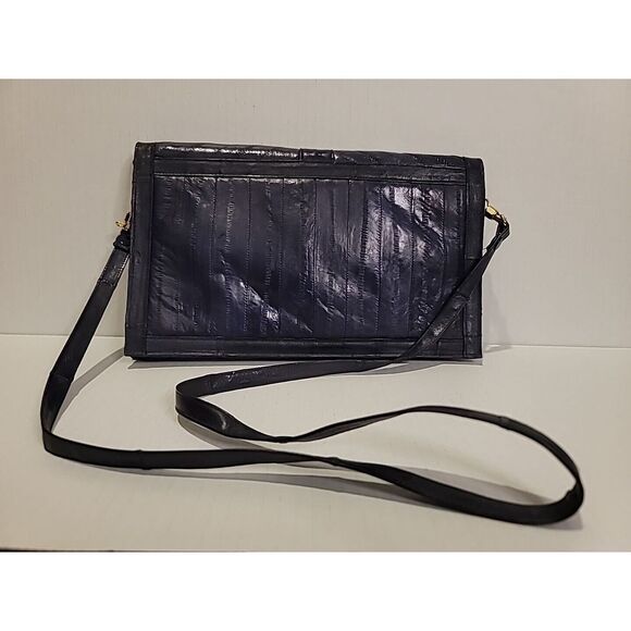 Eel‎ Skin Purse Lot Bright Blue, Violet, Black, Wine Clutch Wallet Bag